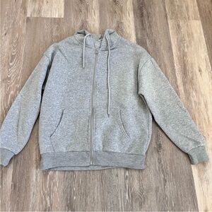 Gray Zip-Up Hoodie